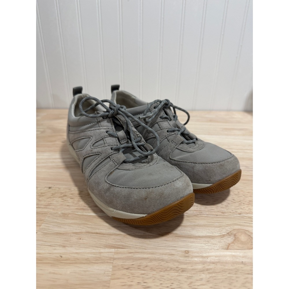 Dansko Hatty Grey Comfort Shoes Sneakers Lace Up Casual Women Size 38